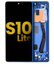 Pantalla OLED Con Marco Para Samsung Galaxy S10 Lite (G770F / 2020) (Reconstruida) (Azul)
