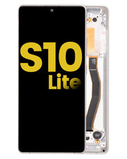 Pantalla OLED Con Marco Para Samsung Galaxy S10 Lite (G770F / 2020) (Reconstruida) (Blanco)
