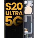 Pantalla OLED con Marco Para Samsung Galaxy S20 Ultra 5G (G988 / 2020) (Reconstruida) (Negro)