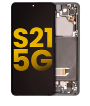 Pantalla OLED con Marco Para Samsung Galaxy S21 5G (G991 / 2021) (Reconstruida) Gris