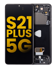 Pantalla OLED con Marco Para Samsung Galaxy S21 Plus 5G (G996 / 2021) (Reconstruida) Negro