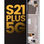 Pantalla OLED con Marco Para Samsung Galaxy S21 Plus 5G (G996 / 2021) (Reconstruida) Plateado