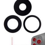 Lente de Camara Trasera Para iPhone 14 Pro / 14 Pro Max (Solo Vidrio) (Sete de 3 Pz) (Zafiro Real)