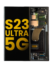 Pantalla OLED con Marco Para Samsung Galaxy S23 Ultra 5G (Reconstruida) (Negro)