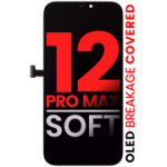 Pantalla OLED Para iPhone 12 Pro Max (Calidad Aftermarket Pro: XO7 Soft) Negro