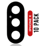 Lente de Camara Trasera Para iPhone X (Solo Vidrio) (Paquete de 10)