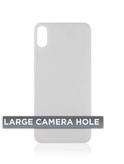 Tapa Trasera para iPhone X (Orificio de Camara Grande) (Plateado)