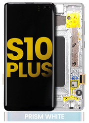 Pantalla OLED Con Marco Para Samsung Galaxy S10 Plus (G975F / 2019) (Reconstruida) (Blanco)