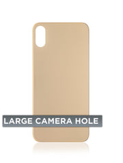 Tapa Trasera para iPhone XS (Orificio de Camara Grande) (Dorado)