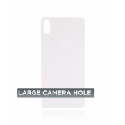 Tapa Trasera para iPhone XS Max (Orificio de Camara Grande) (Plateado)